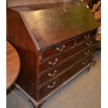 An early 19th century mahogany bureau