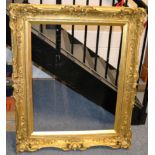 A 19th century gilt and gesso frame bearing label to verso