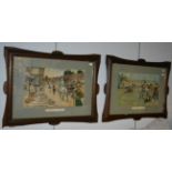 A pair of Cecil Aldin coloured prints, titled ''The Blue Market Races, Homewards'' and ''The Blue
