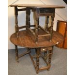 Two 18th century oak drop leaf gateleg tables