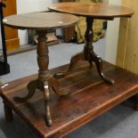 Two oak occasional tables