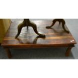 A reproduction coffee table