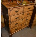 An 18th century walnut chest