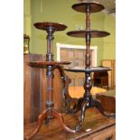 Two Georgian style mahogany dumb waiters