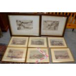 After M. Bruce (19th century) a set of six 20th century prints from original Maclure lithographs