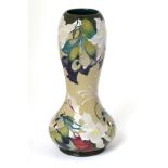 A modern Moorcroft pottery Honeywort pattern vase by Emma Bossons, 107/150, with painted and