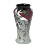 A modern Moorcroft pottery Clonderwood pattern vase by Emma Bossons, 42/100, with painted and