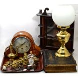 A gold plated Waltham pocket watch with chain and display dome, a copy of 'Pilgrims Progress'