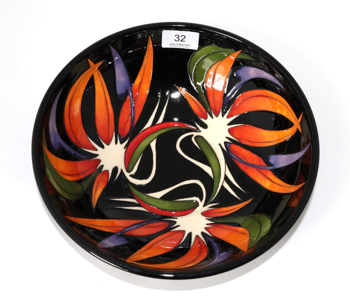 A modern Moorcroft pottery Paradise Found pattern bowl by Vicky Lovatt , with painted and