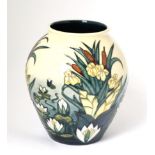 A modern Moorcroft pottery Lamia pattern vase by Rachel Bishop, with painted and impressed marks,