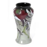 A modern Moorcroft pottery Clonderwood pattern vase by Emma Bossons, 27/100, with painted and