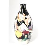 A modern Moorcroft pottery Folie Bergeres pattern vase by Emma Bossons, 34/40, with painted and