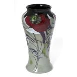 A modern Moorcroft pottery Clonderwood pattern vase by Emma Bossons, 11/100, with painted and