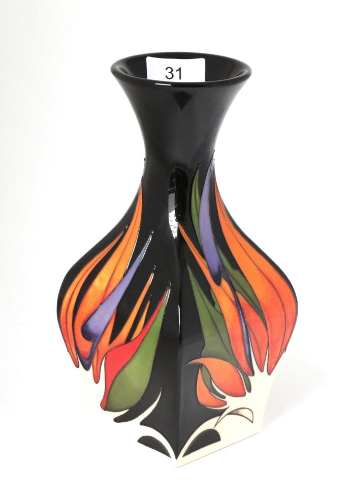 A modern Moorcroft pottery Paradise Found pattern vase by Vicky Lovatt, with painted and impressed