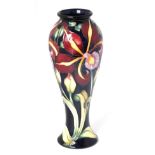 A modern Moorcroft pottery vase by Kerry Goodwin, 27/50, with painted and impressed marks, 27.5cm