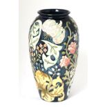 A modern William John Moorcroft, William Morris Golden Lily pattern vase with painted and