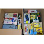 Forty six assorted modern Diecast including Corgi, EFE, Vanguard etc (two boxes)