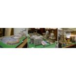 Nine scale models of famous buildings including Eiffel Tower, Berlin Cathedral, The White House,