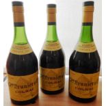 Prunier & Cie Reserve de la Vielle Maison Cognac 1900 (x3) (three bottles)