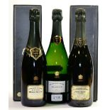 Bollinger La Grande Annee 1996, 1999, 2000 (three bottles)