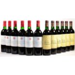 Chateau La Fleur, St Emilion Grand Cru (x6); Chateau Gloria 1985, St Julien (twelve bottles)