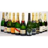 A Mixed Parcel of Champagne and Sparkling Wine Including: Moet Champagne, Marquis de Prevel