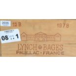 Chateau Lynch Bages 1978, Pauillac, owc (twelve bottles)