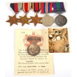 A Second World War Group of Five, comprising 1939-1945 Star, Africa Star, Burma Star, War Medal