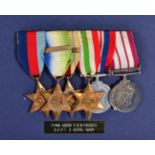 A Second World War Group of Five Medals, awarded to P/MX 52629 F.G.B.FRENCH. S.H.P.T. 2 R.N.,