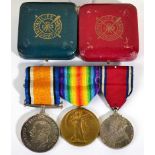 A First World War Pair and Jubilee Medal 1935, to 2.LIEUT.F.A.GREAVES, bar mounted, and two Life