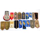 A Collection of Eighteen Military Uniform Shoulder Boards, including various Second World War