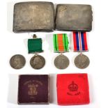 A Small Collection of Medals, Coins and Medallions, comprising a Victoria Long Service and Good