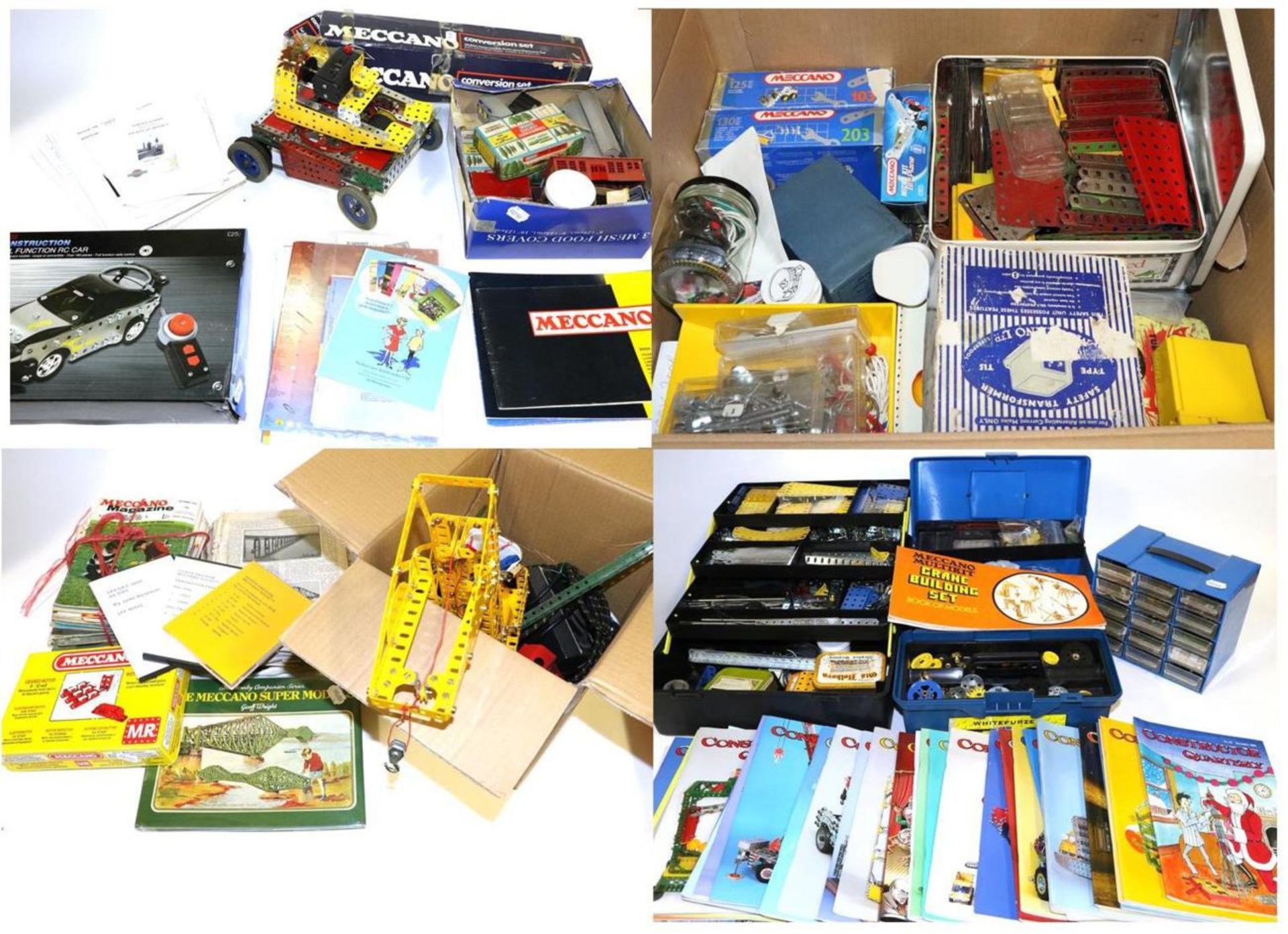 Meccano A Large Collection Of Assorted Loose Parts various ages and colours; together with