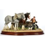 Border Fine Arts 'Homeward Bound' (Clydesdale Horses), model No. B1029 by Anne Wall, limited edition