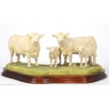 Border Fine Arts 'Charolais Family Group', model No. B0184 by Kirsty Armstrong, limited edition