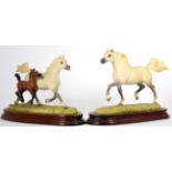 Border Fine Arts 'Arab Mare and Foal' (Style Two), model No. L136 by Anne Wall, limited edition