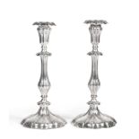 A Pair of Early Victorian Silver Candlesticks, John Waterhouse, Edward Hatfield & Co, Sheffield