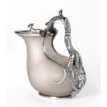 An Early Victorian Silver Mounted Frosted Glass 'Askos' Jug, Charles Reily & George Storer, London