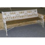 A 19th Century Cast Iron Garden Bench, attributed to Coalbrookdale, possibly after a design by