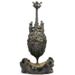 After Christophe Fratin (French, 1801-1864): A Bronze Table Lighter/Ashtray, cast as bears