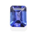 A Loose Octagonal Cut Tanzanite, weighing 8.54 carat The tanzanite is accompanied by a Tanzanite