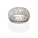 An 18 Carat White Gold Pavé Set Diamond Eternity Ring, total estimated diamond weight 2.00 carat