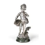 A Swedish Silver Figure of a Putto, W A Bolin, Stockholm 1919, after the model by Auguste Moreau,