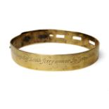 A George I Brass Dog Collar, inscribed Mr John Bordwisell of Boothferry owner in Yorkshire 1721,