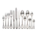 A Service of Italian Silver Fiddle and Thread Pattern Flatware, Argenteria Celmenti, Bologna, .800