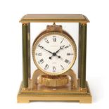 A Brass Atmos Clock, signed Jaeger LeCoultre, model: Vendome, second half 20th century, case with