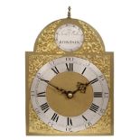 An 18th Century Arched Brass Dial Lantern Clock, signed Frans Wells, London, circa 1760, 9-3/4-