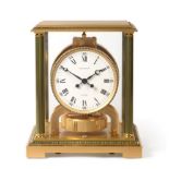 A Brass Atmos Clock, signed Jaeger LeCoultre, model: Vendome, second half 20th century, case with