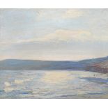 Mark Senior NPS (1862-1927) Extensive coastal view in morning light, probably Runswick Bay Signed,