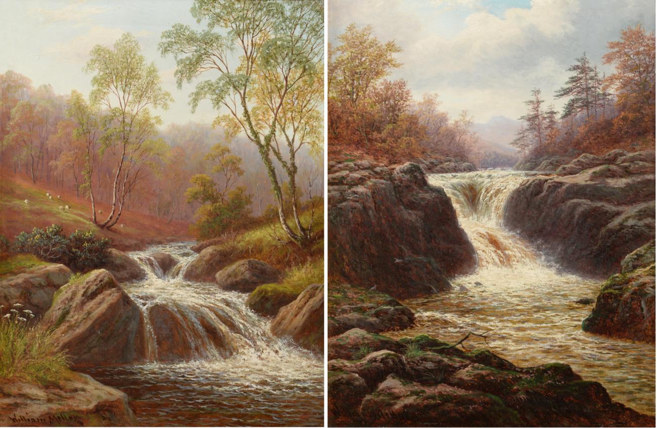 William Mellor (1851-1931) ''Posforth Gill, Bolton Woods, Yorkshire'' ''Skelwith Force,